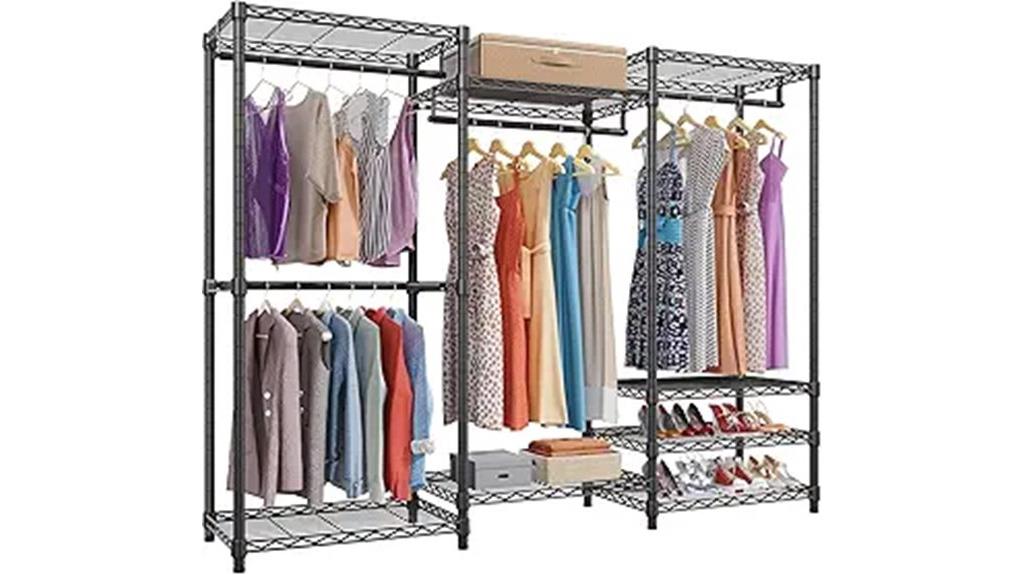 portable closet with shelves