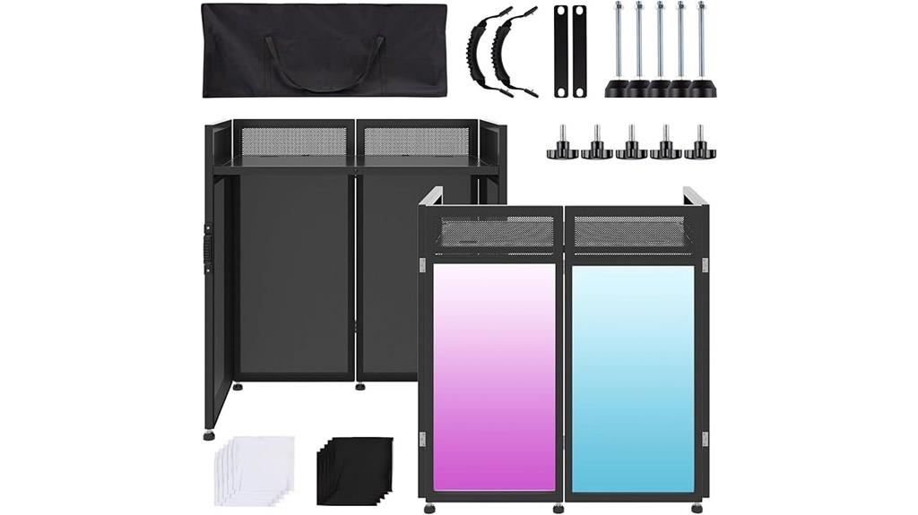portable dj booth setup