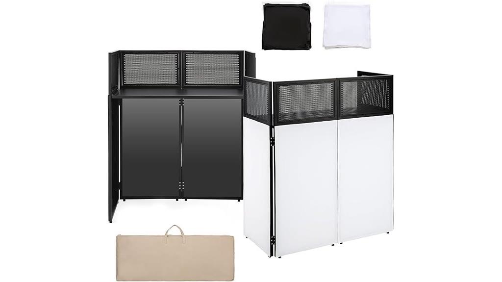 portable dj stand with accessories