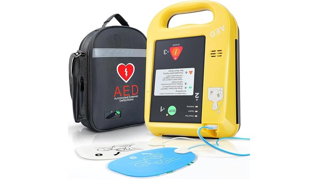 portable emergency defibrillator