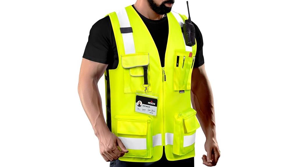 reflective safety vest pockets