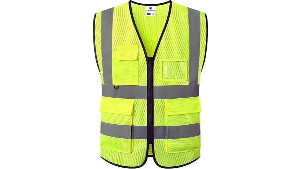 reflective safety vest with pockets