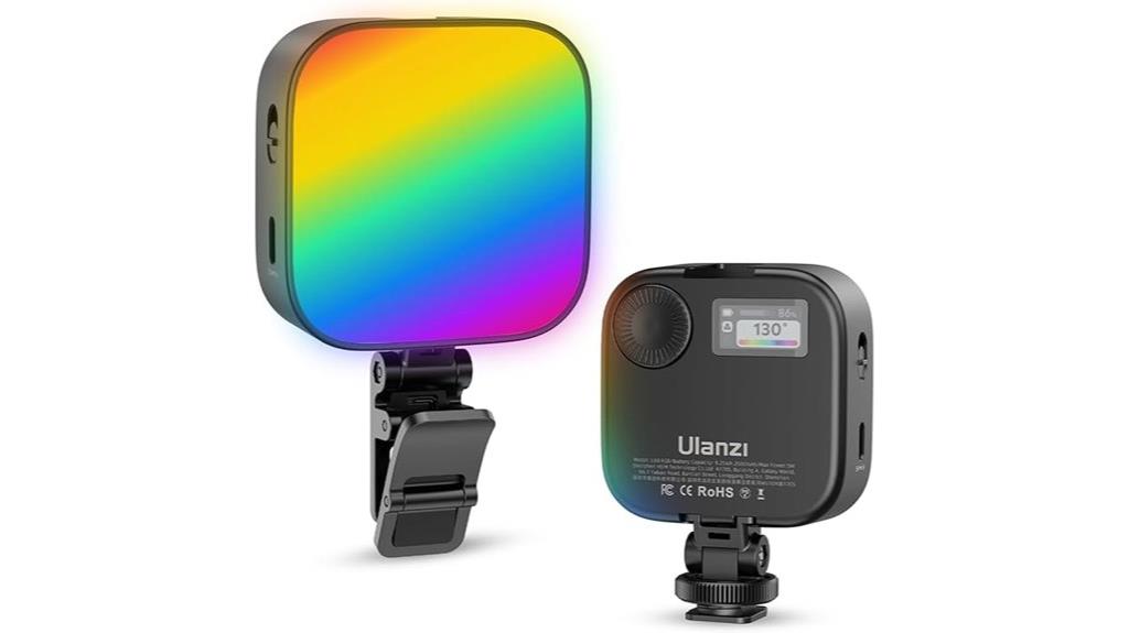 rgb video light with battery