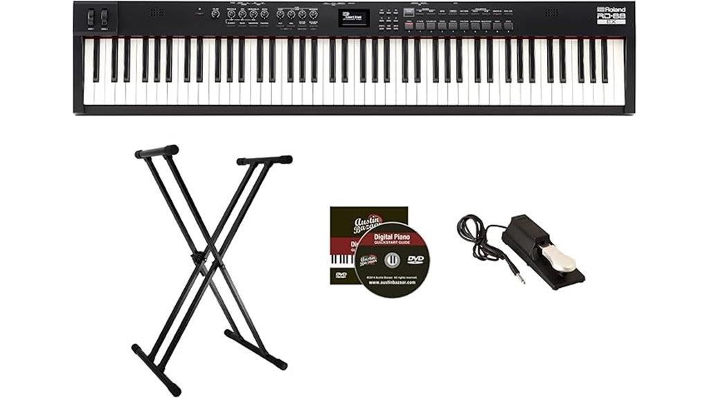 roland rd 88ex piano bundle
