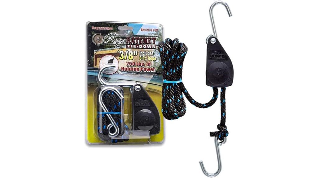 rope ratchet pulley system