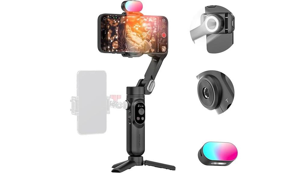 smartphone gimbal with rgb