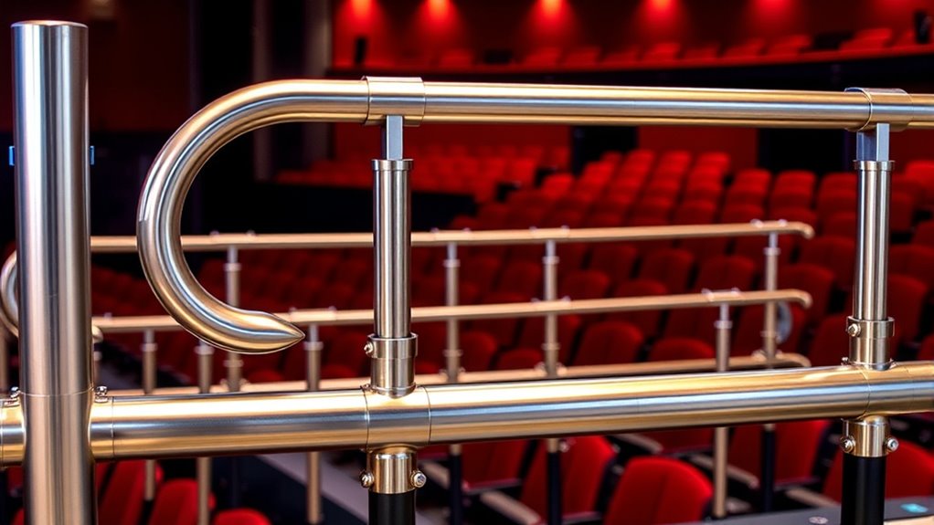 top stage safety railings