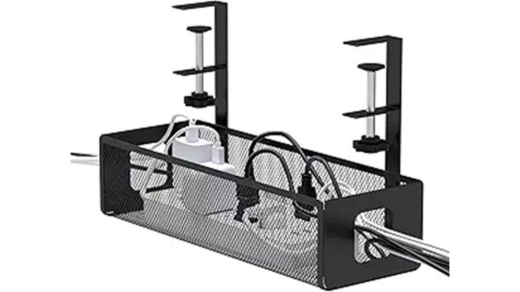 under desk cable tray
