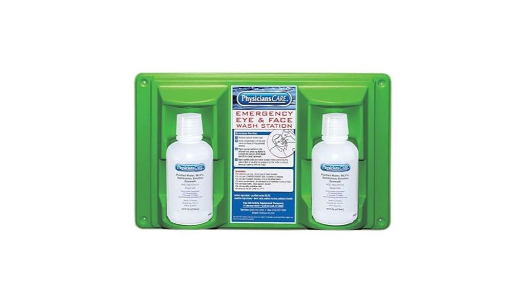 wall mountable eyewash station