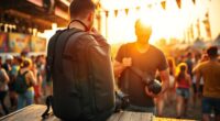 waterproof festival camera backpacks