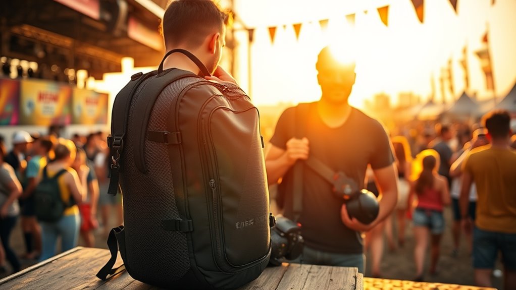 waterproof festival camera backpacks
