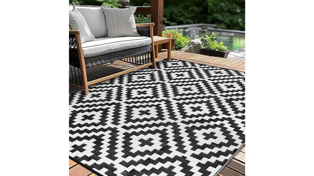 waterproof reversible patio rug