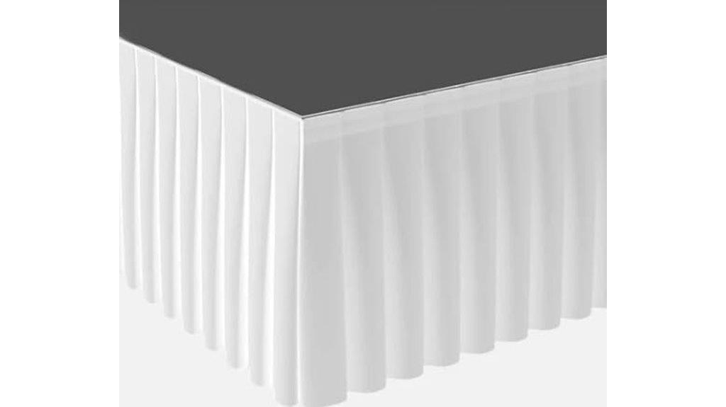 white box pleat skirt