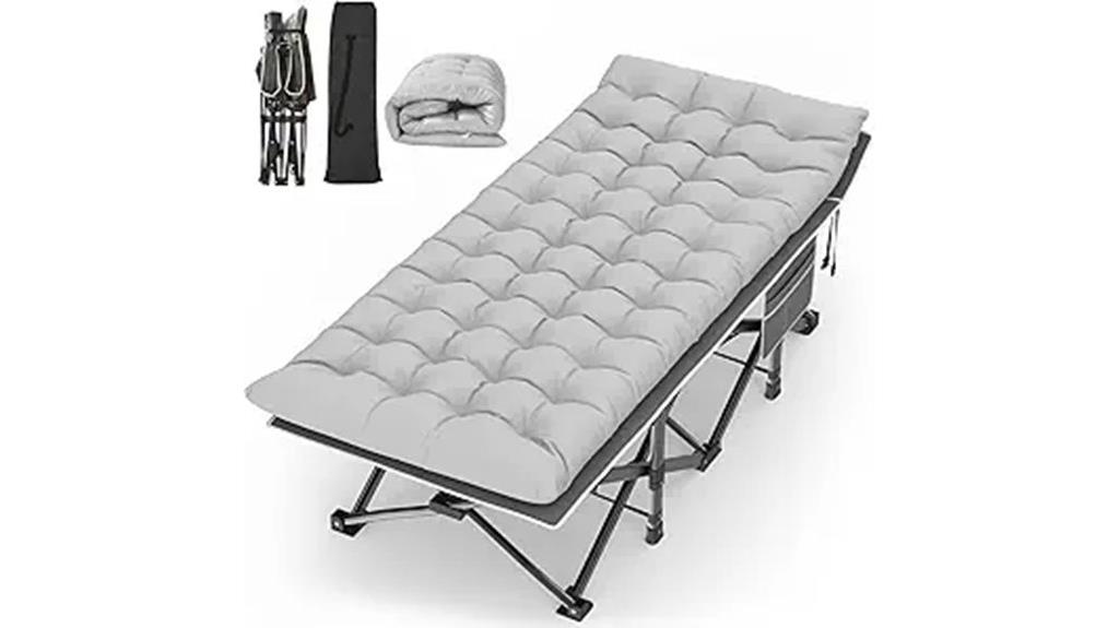 xxl camping cot with pillow