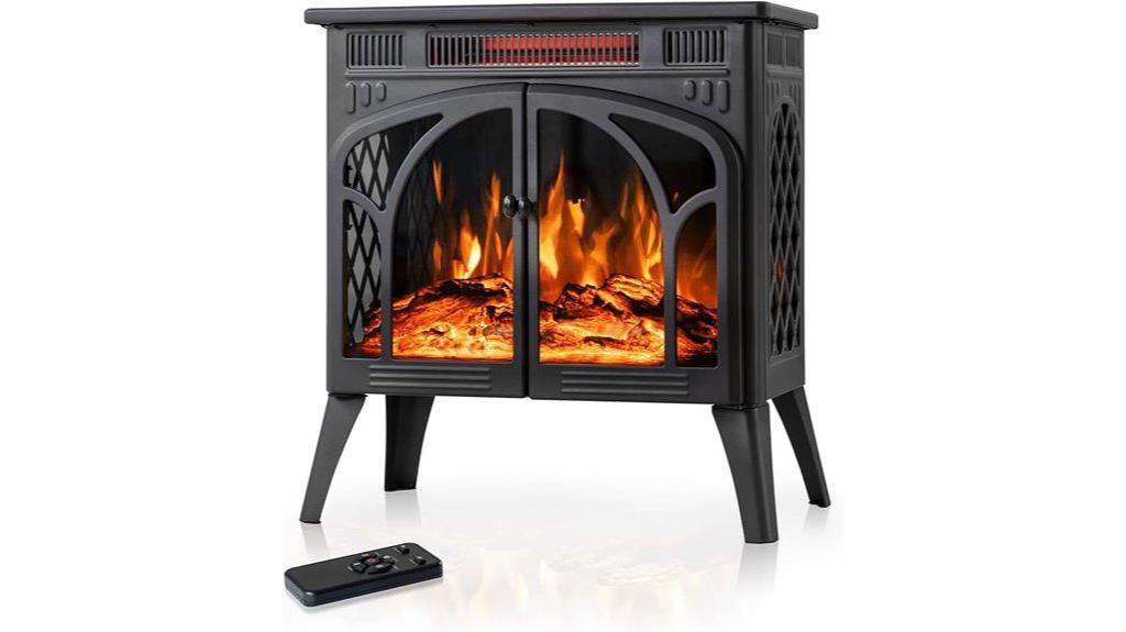 24 inch adjustable flame fireplace