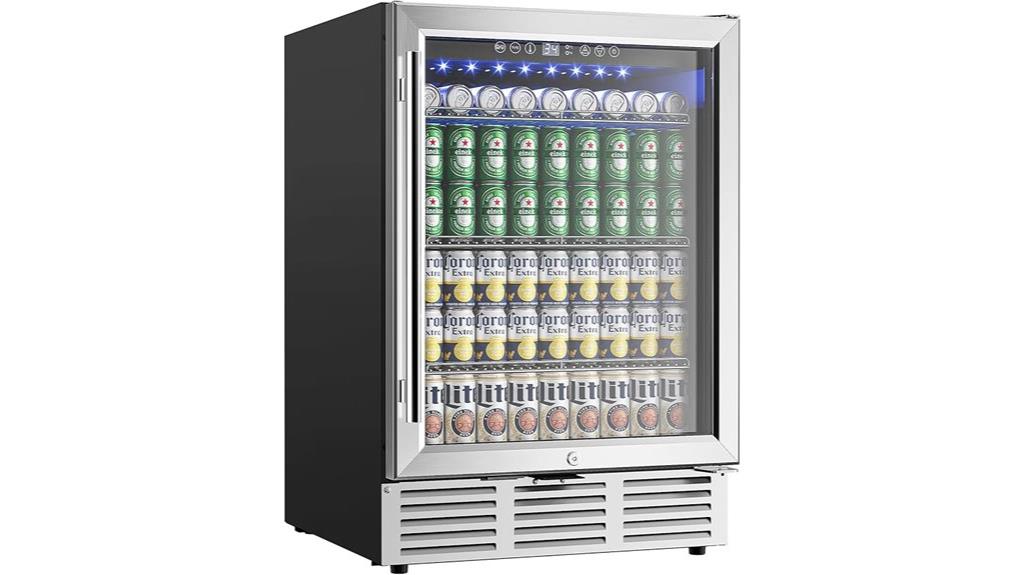 24 inch glass door fridge