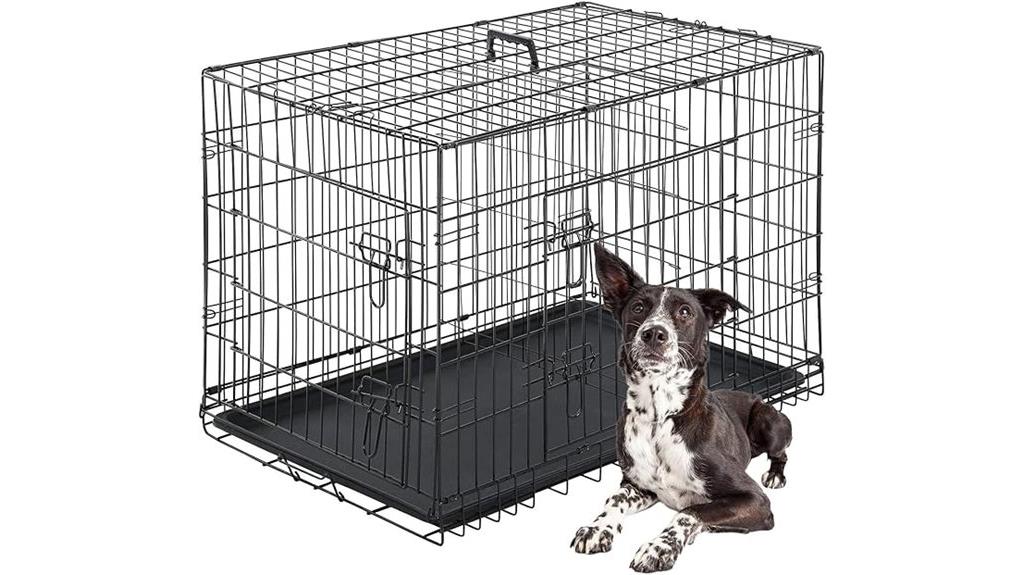 42 inch foldable metal dog crate