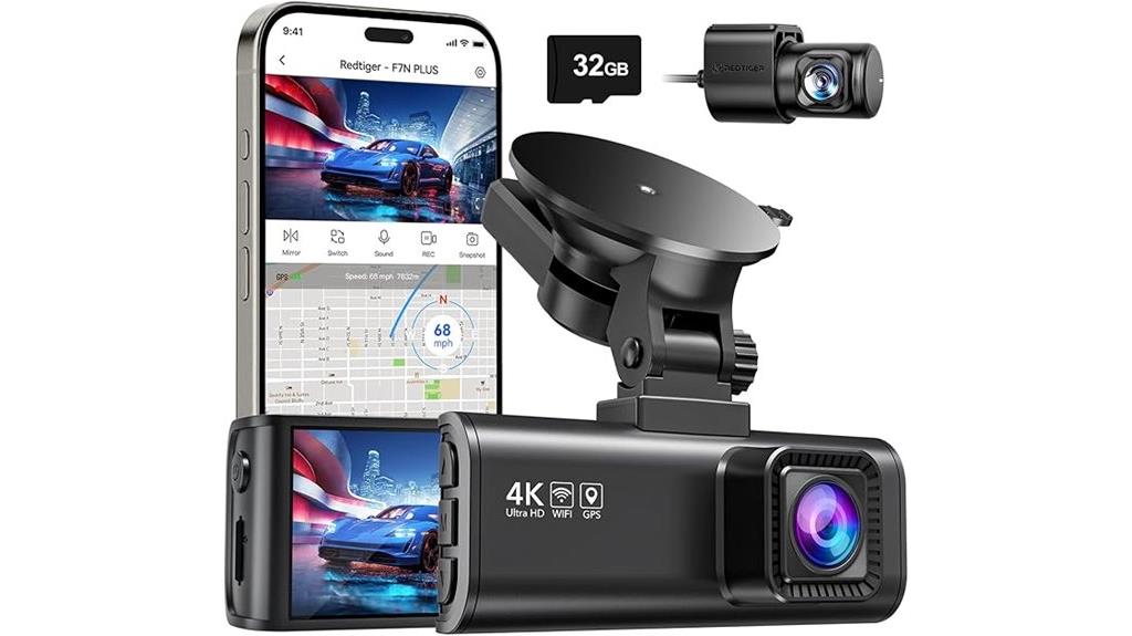 4k dash cam with wi fi