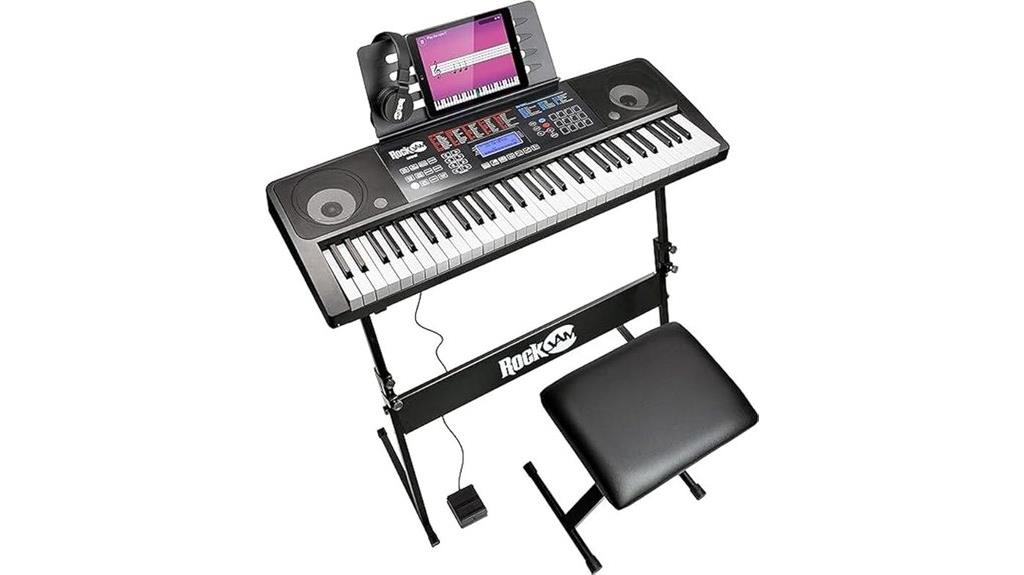 61 key digital piano set