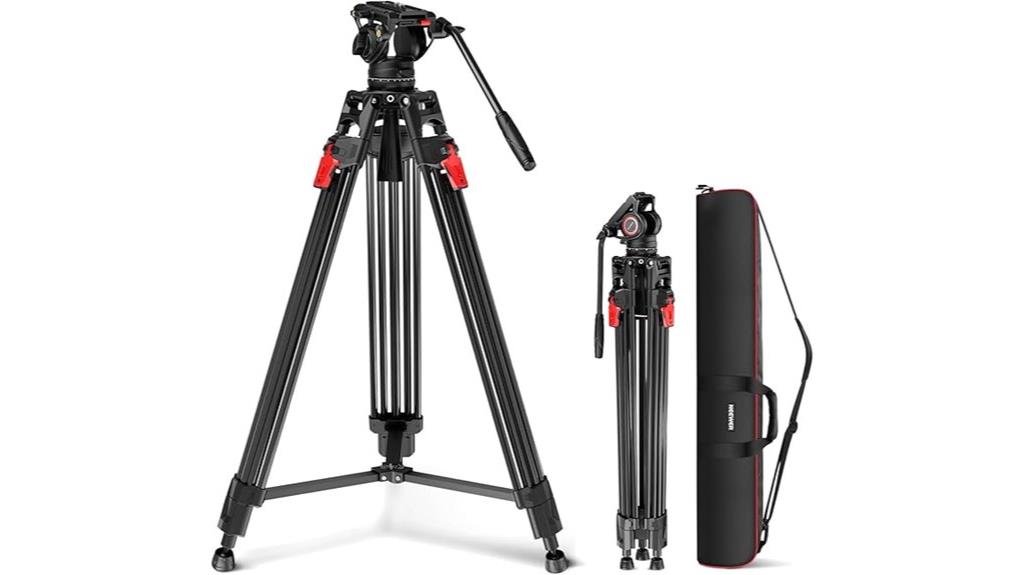 76 inch fluid camera tripod