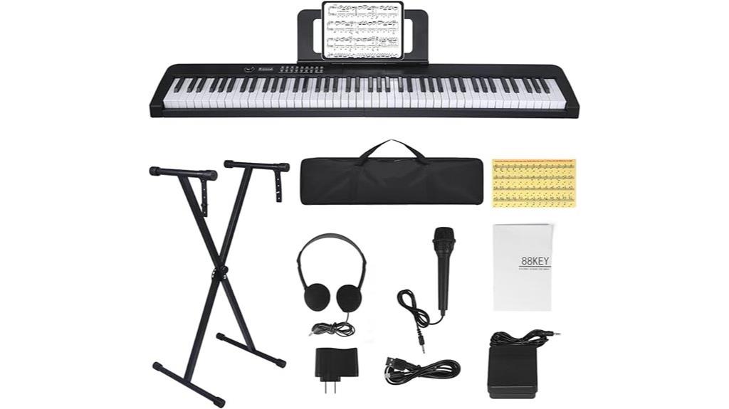 88 key digital piano bundle