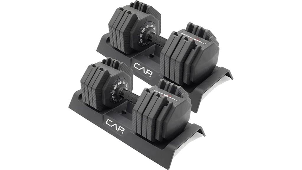 adjustable 55 lb hex dumbbell