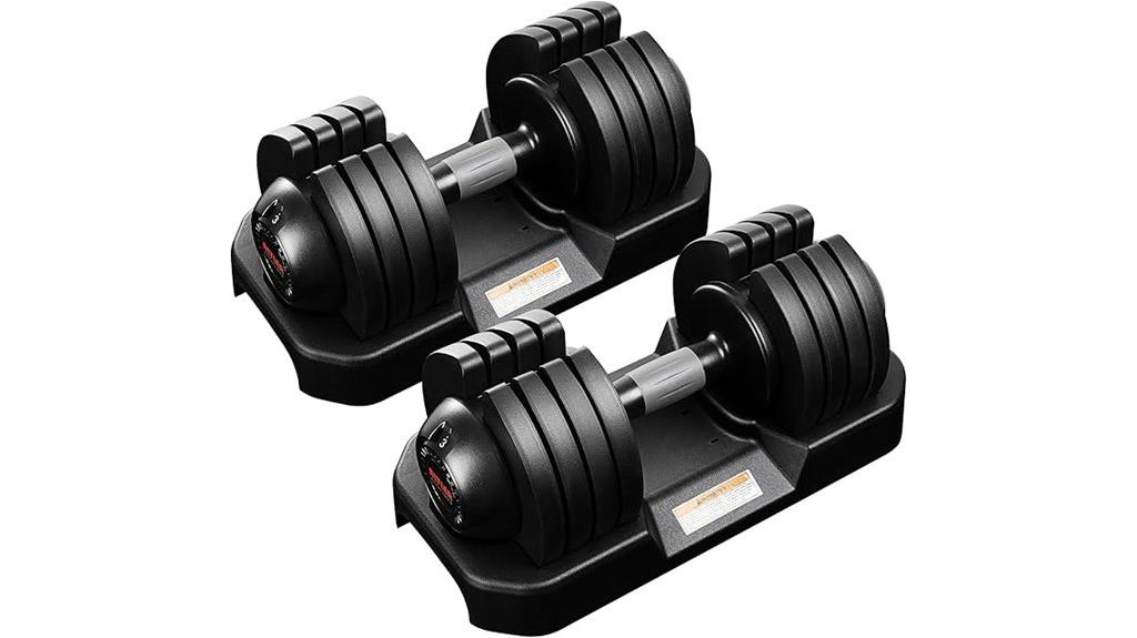 adjustable dumbbells with lock
