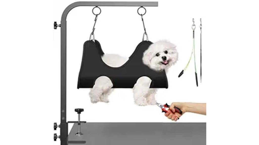 adjustable grooming arm clamps