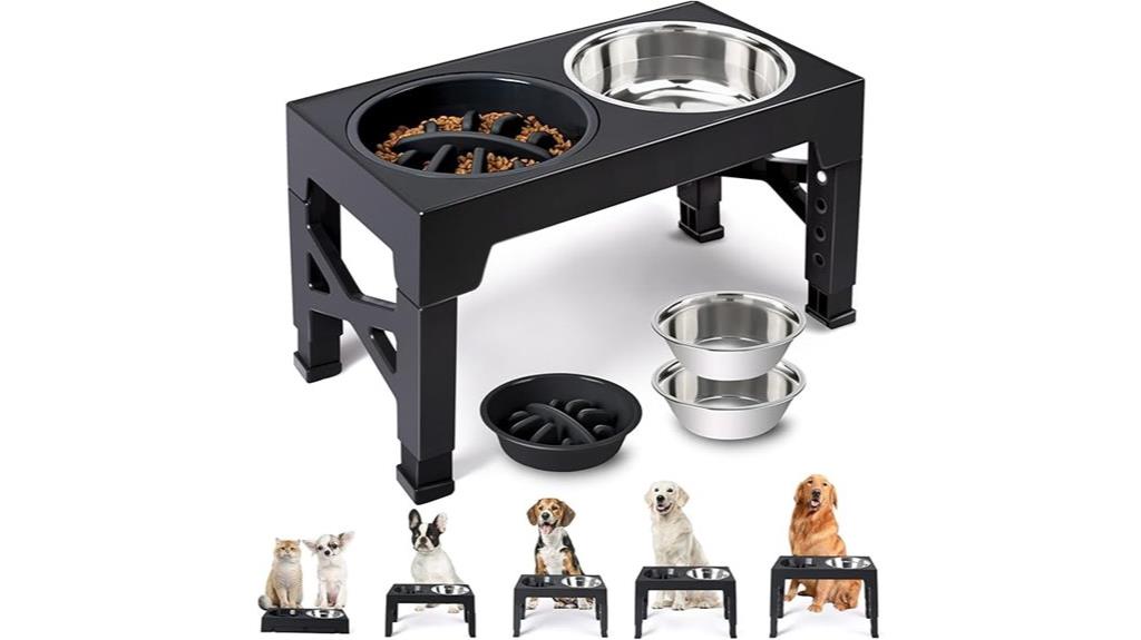 adjustable height dog bowls