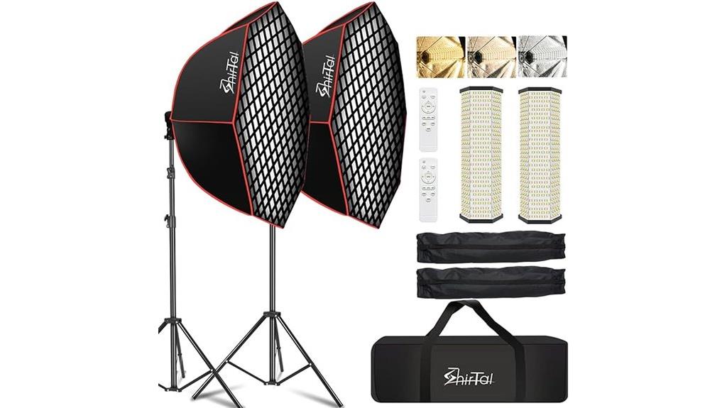 adjustable led softbox kit