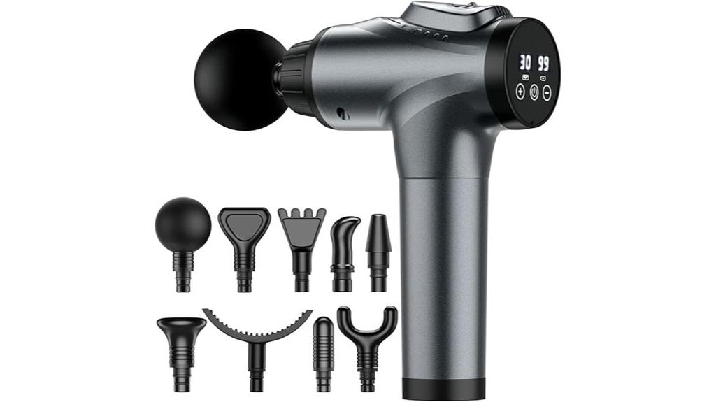 adjustable multi head massage gun
