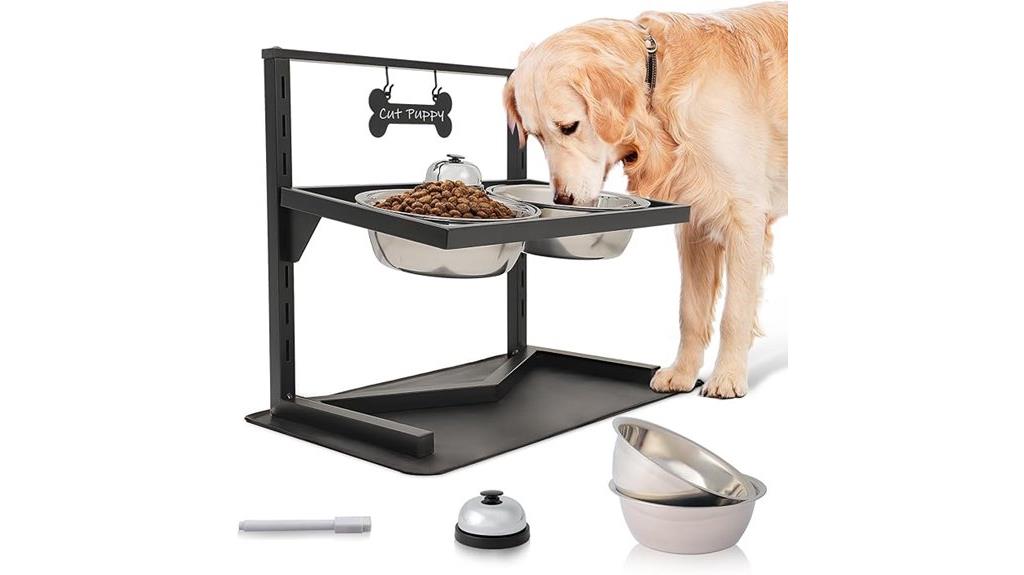 adjustable spill proof dog bowl