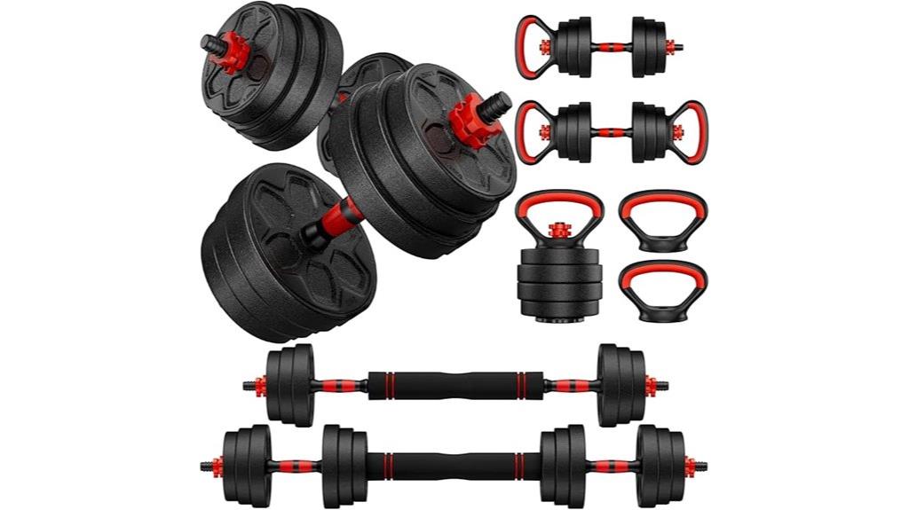adjustable weight dumbbell set