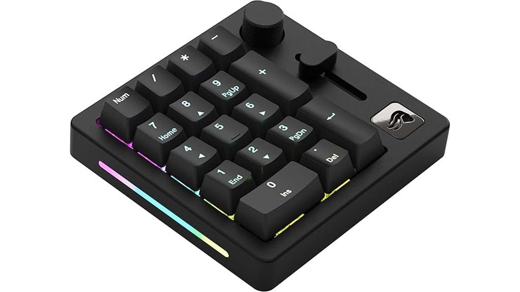black mechanical numpad keyboard