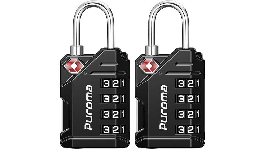 black tsa lock set