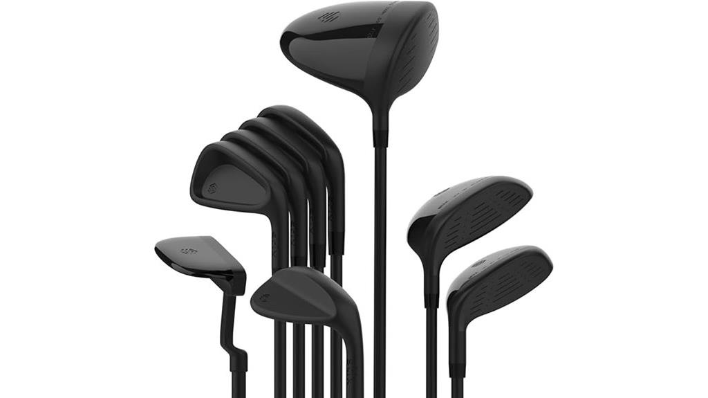 black unisex golf club set