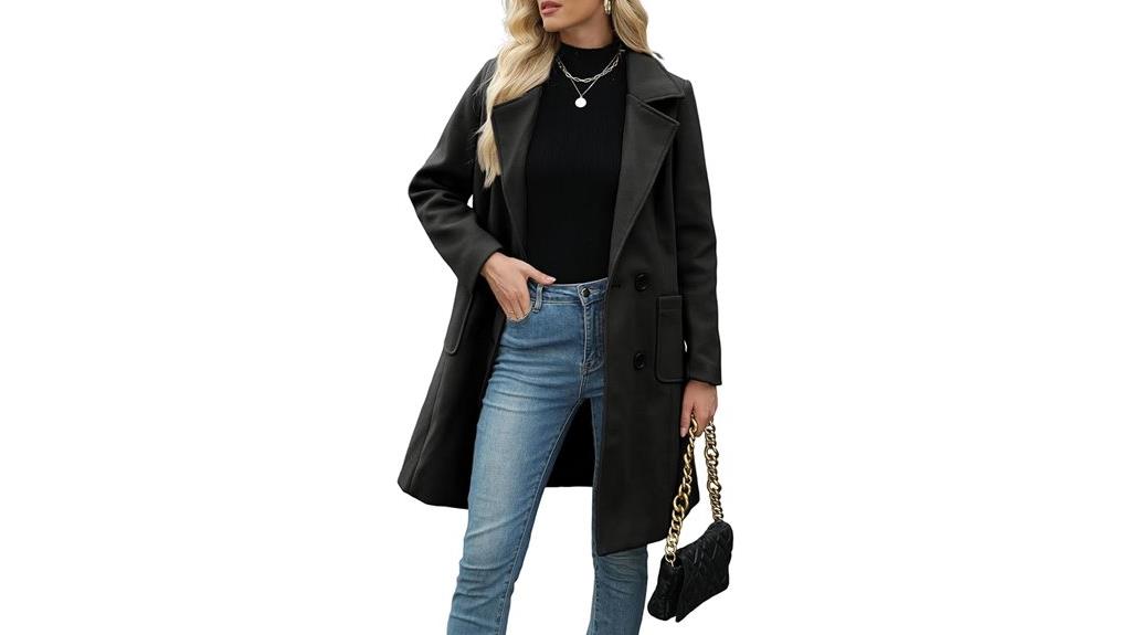 camel wool double breasted coat