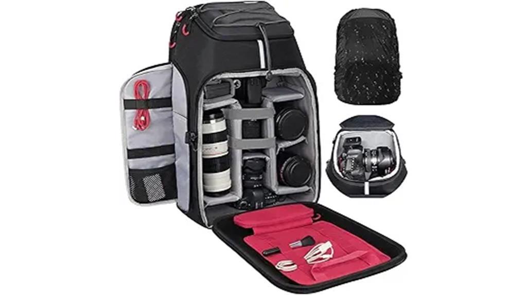 camera backpack with rain