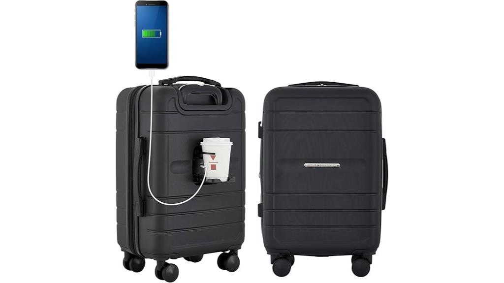 carry on luggage with usb