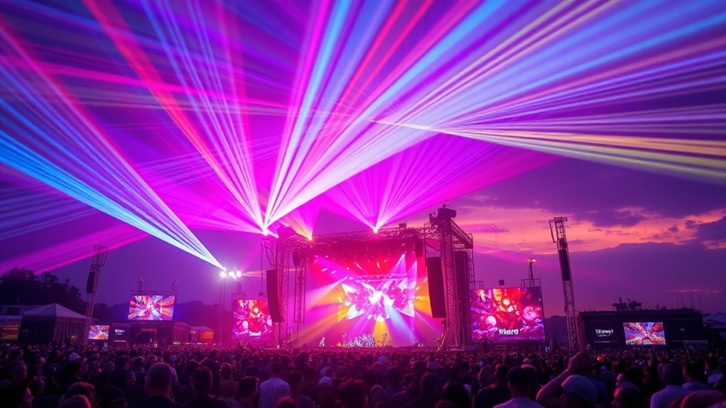 cohesive festival lighting design