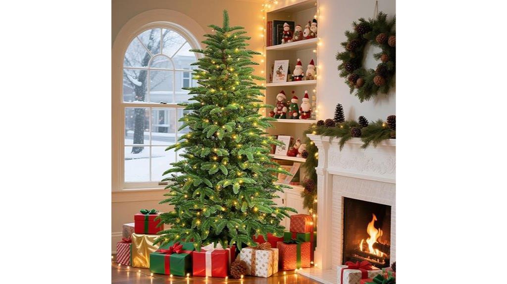 colorful prelit christmas tree