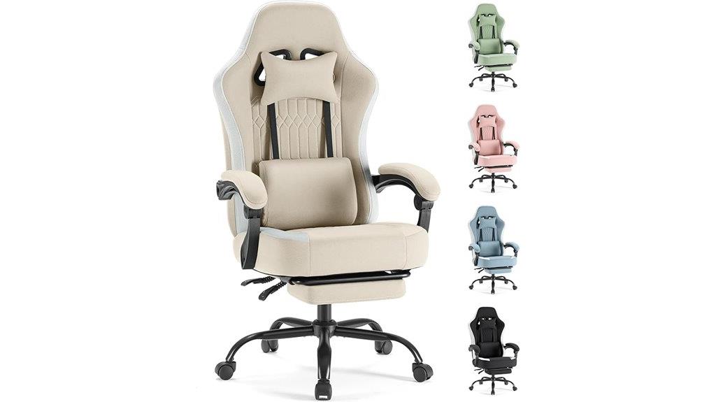comfortable gaming chair with footrest