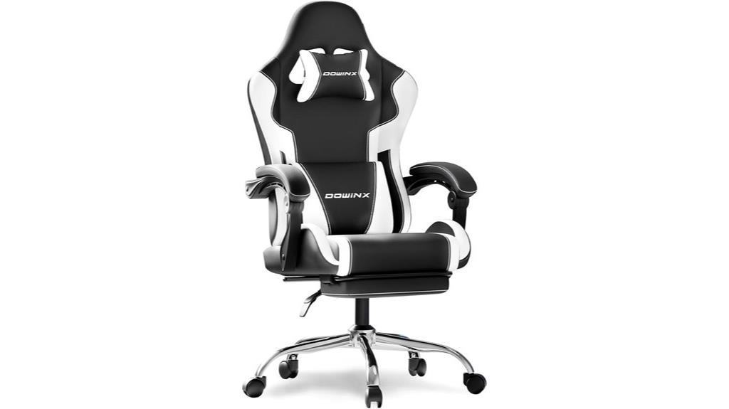 comfortable gaming seat with footrest