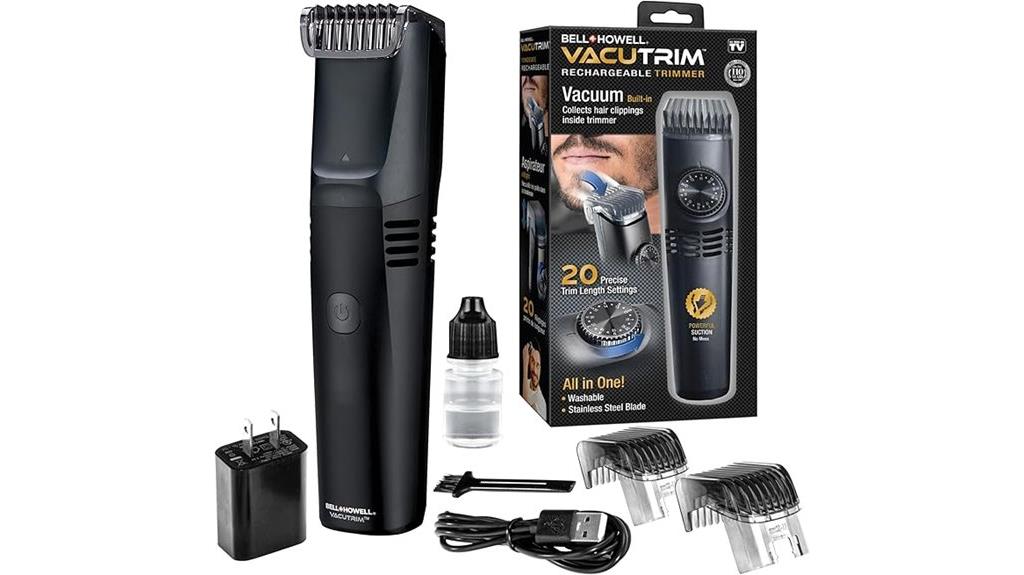 cordless vacuum beard trimmer