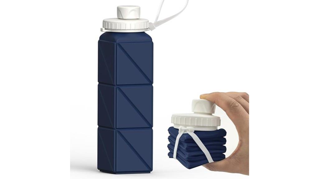 dark blue collapsible bottle