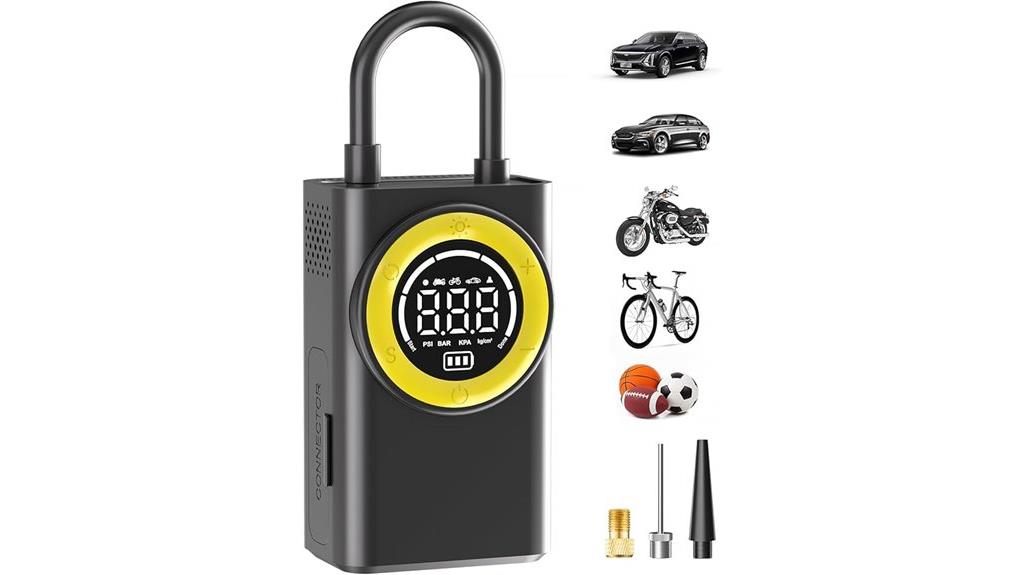 digital tire inflator with led