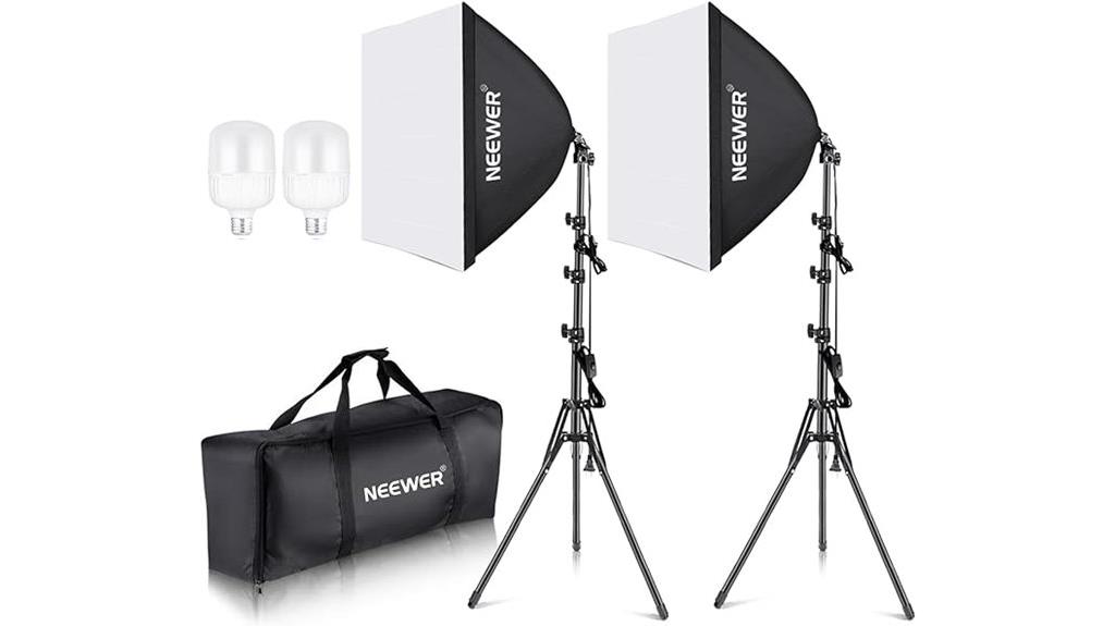 dual 700w led softbox kit