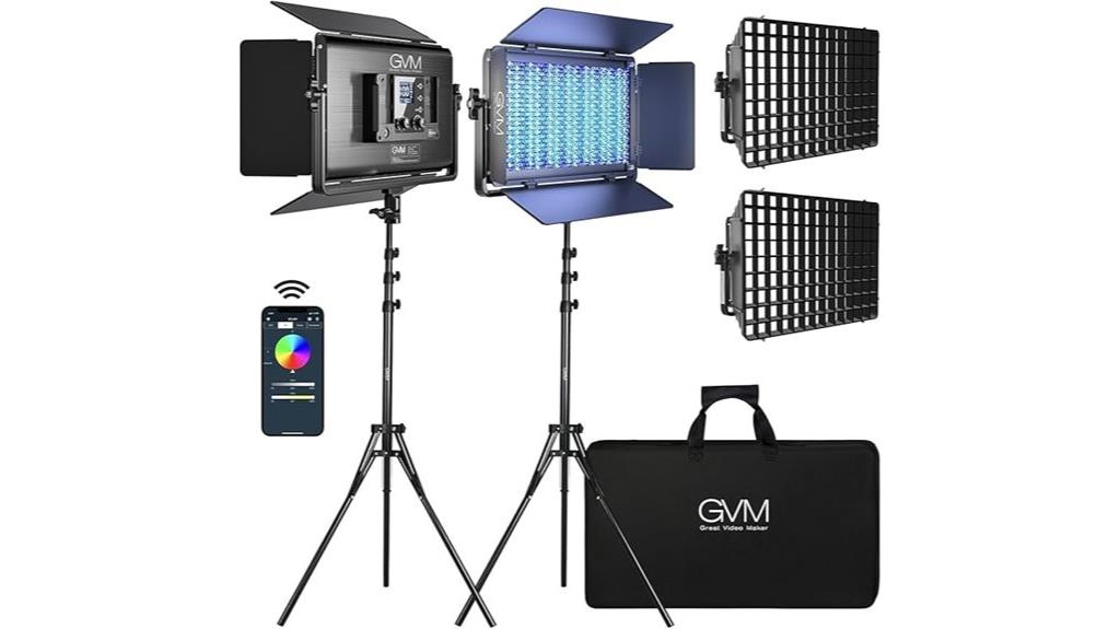 dual rgb led softbox