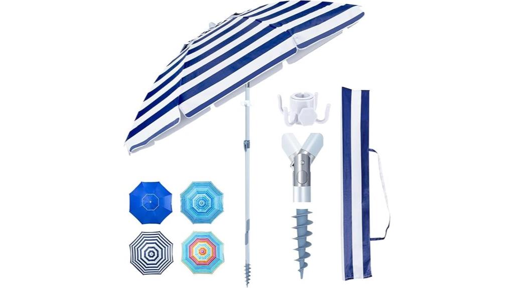 durable beach umbrella set