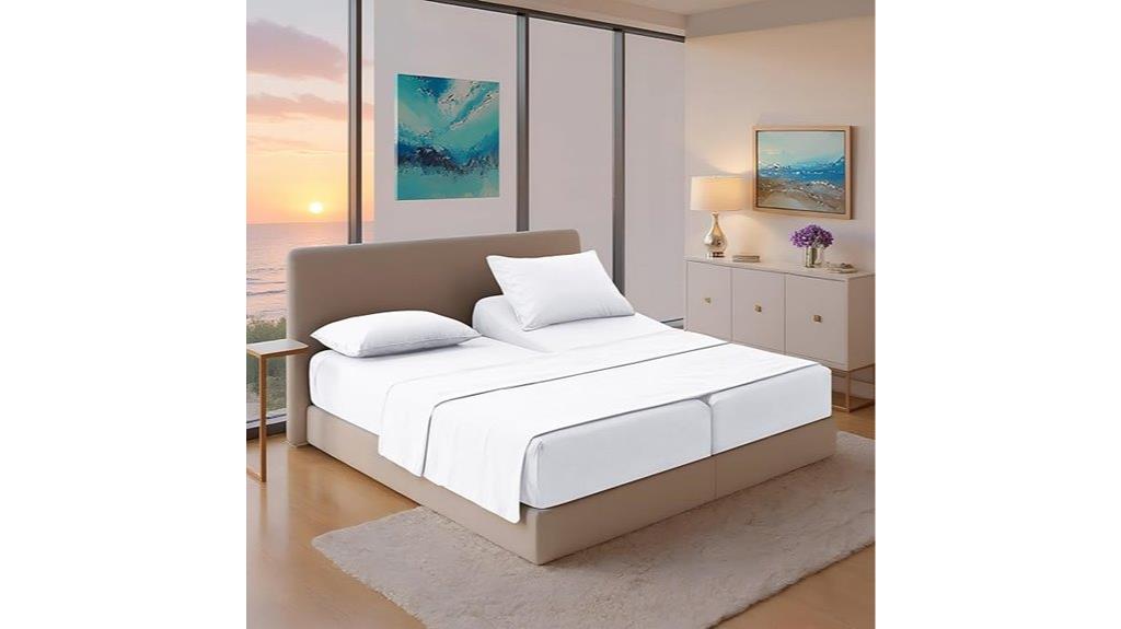 egyptian cotton split king sheets